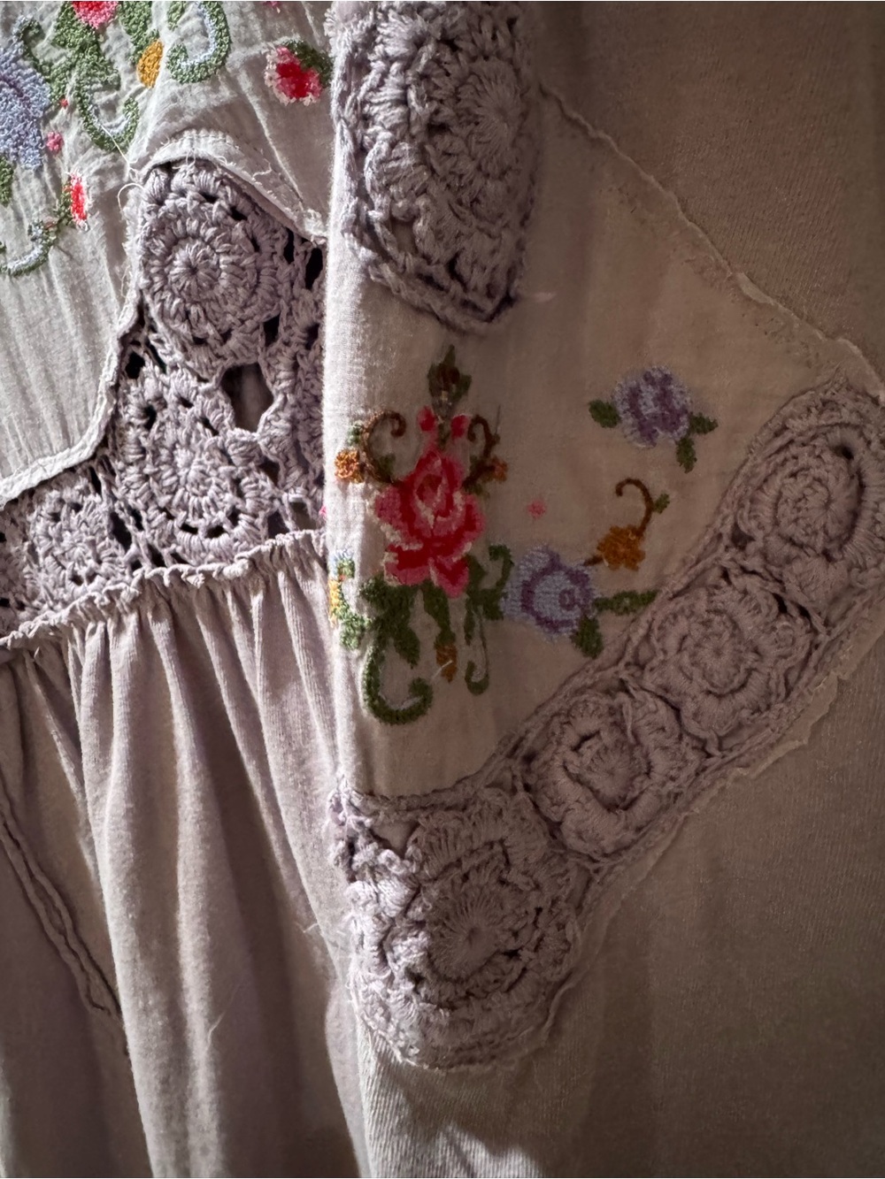 Free People Kennedy Cross Stitched Crochet Embroidered tunic - Picture 7 of 11
